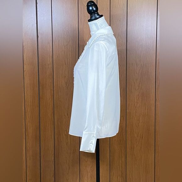 alice + olivia beaded silk blouse size M - Picture 9 of 13